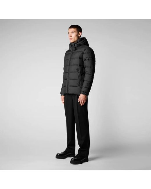 Save The Duck Black Boris Puffer Jacket for men
