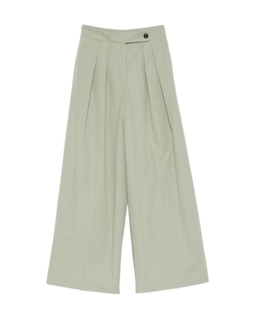 Dries Van Noten Green Pleated Casual Pants