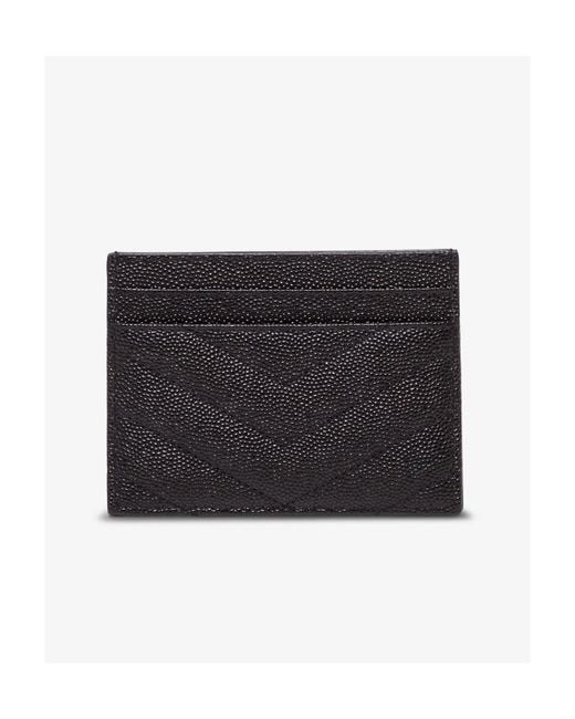 Saint Laurent Black Cassandre Quilted Cardholder