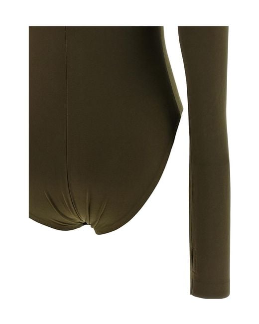 Norma Kamali Green Turtle Bodysuit