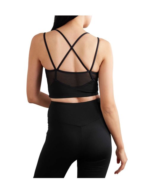 Eres Blue Trimmed Stretch-Jersey Sports Bra