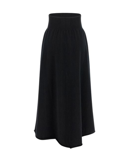 Extreme Cashmere Black Flared Skirt