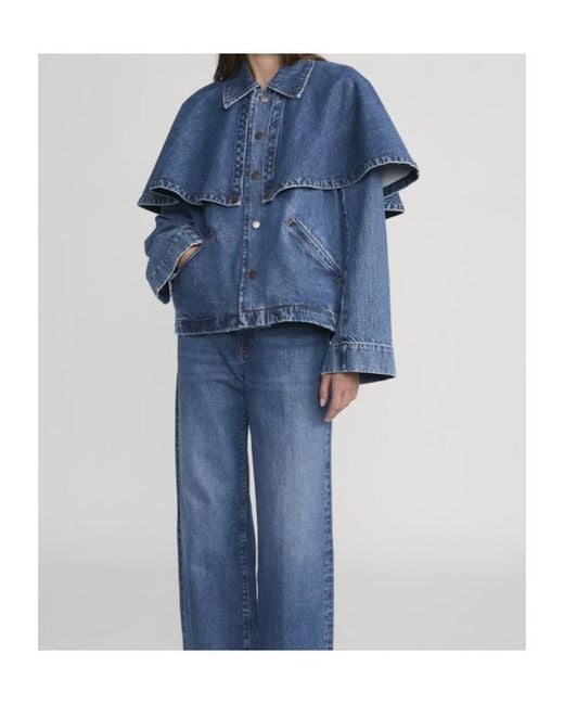 FRAME Blue Cape Denim Jacket