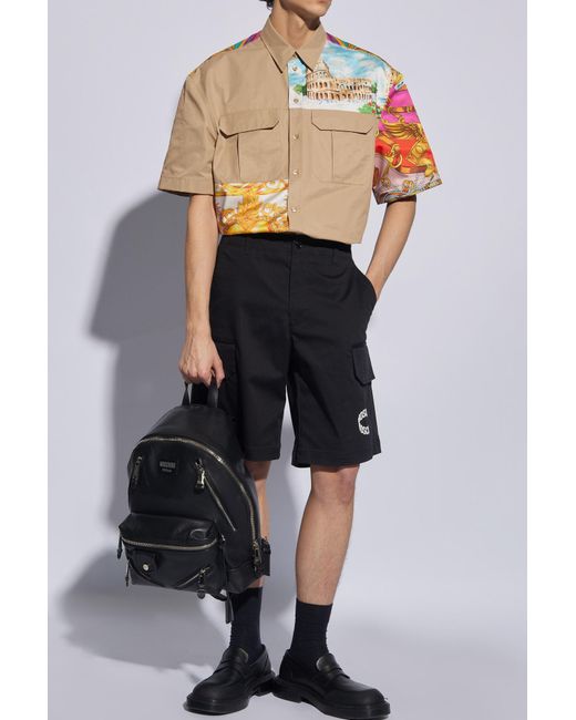 Moschino Black Cargo Shorts for men