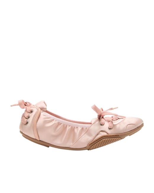 Acne Pink Round-Toe Ballet Flats