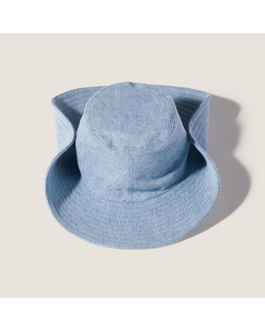 Miu Miu Blue Logo Cowboy Hat