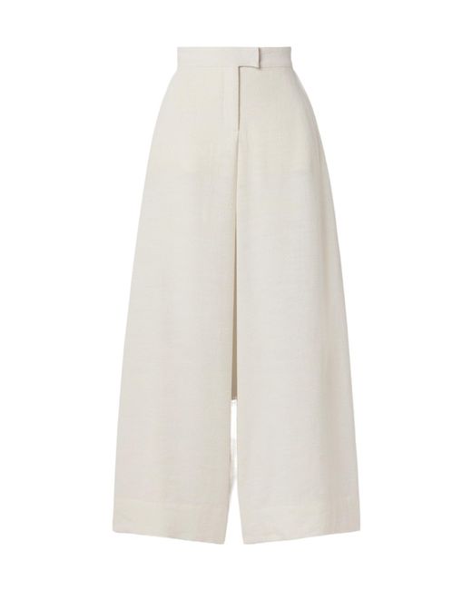 Lisa Marie Fernandez White Woven Wideleg Pants