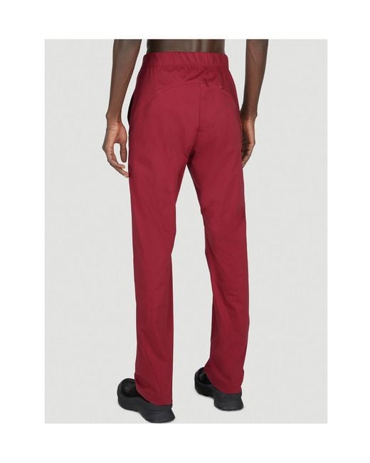 Post Archive Faction PAF Red Pleated Zipper Casual Pants for men