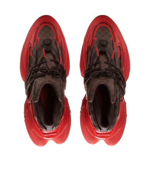 Balmain Red Unicorn Trainers for men