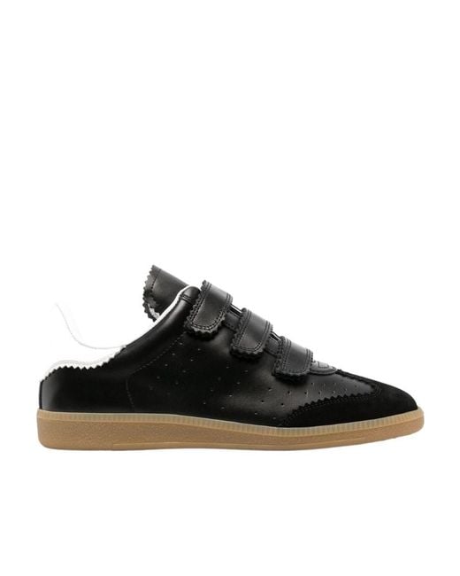 Isabel Marant Black Perforated Low-Top Sneakers