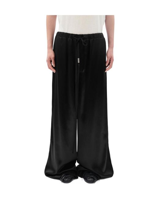 Ann Demeulemeester Black Albertus Drawstring Relaxed Trousers for men