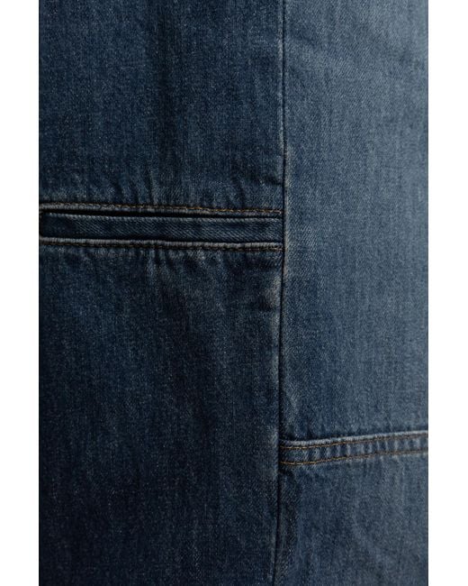 Helmut Lang Blue Vintage Effect Jeans for men