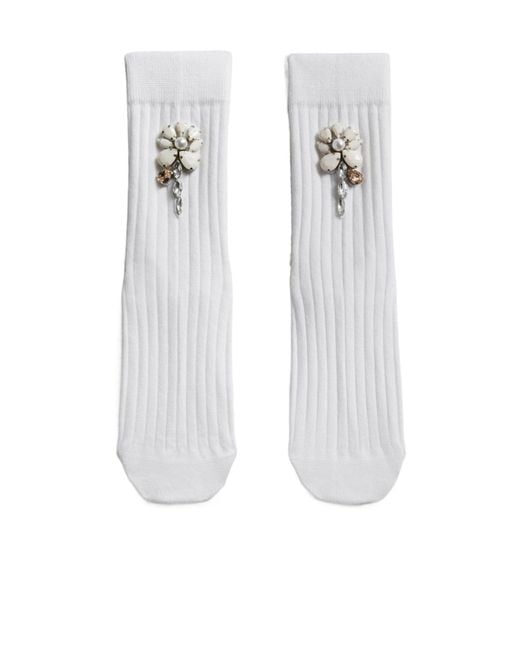 Simone Rocha White Decorated Socks