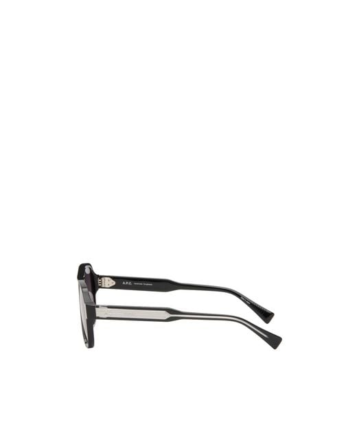 A.P.C. Metallic Les Navigator Full-Rim Sunglasses for men