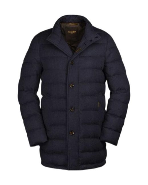 Moorer Blue Calegari Quilted Coat for men