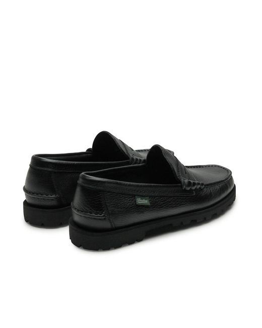 Paraboot Black Leather Loafers for men