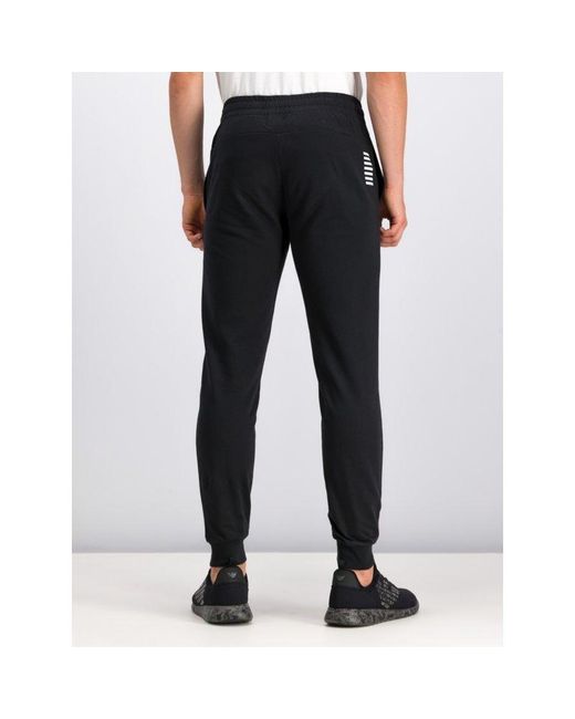 EA7 Black Logo Printed Tracksuit for men