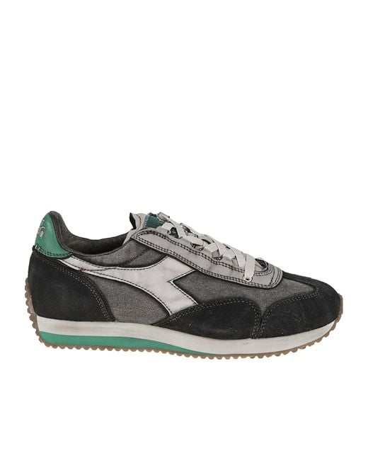 Diadora Black Equipe Dirty Sw Evo Lace-Up Sneakers for men