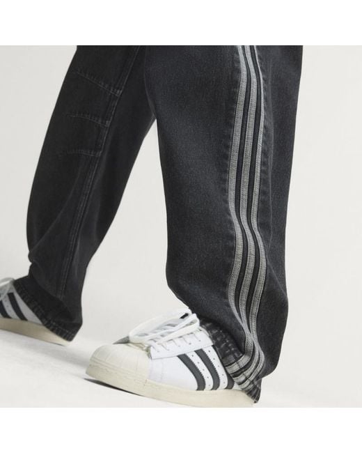 Adidas Originals Black High Rise Barrel Jeans