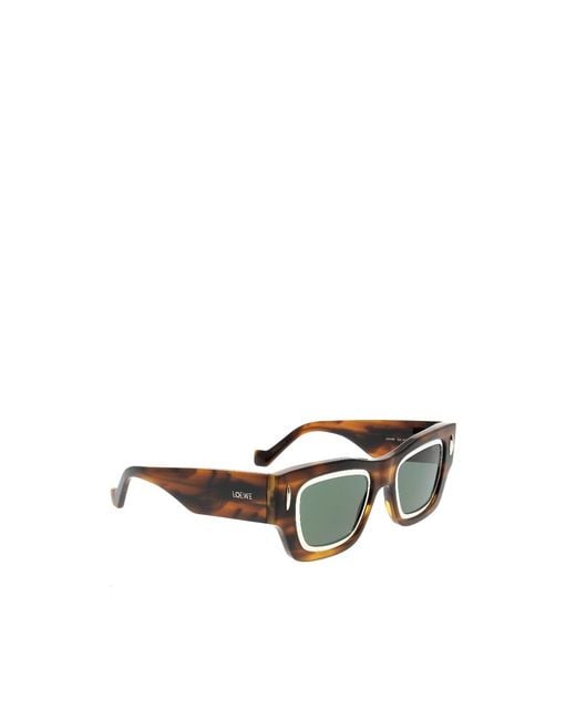 Loewe Green Square Frame Sunglasses for men