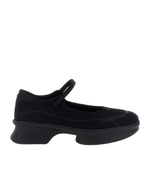 Prada Black Round-Toe Mesh Ballerinas