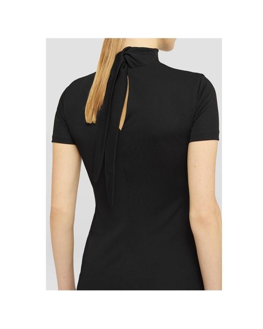 Jil Sander Black High-Neck Midi Dress