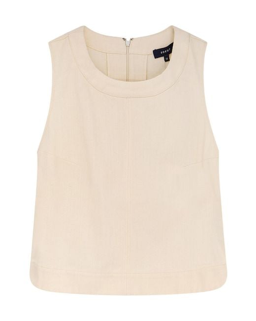 Soeur Natural Pampa Sleeveless Boxy Top