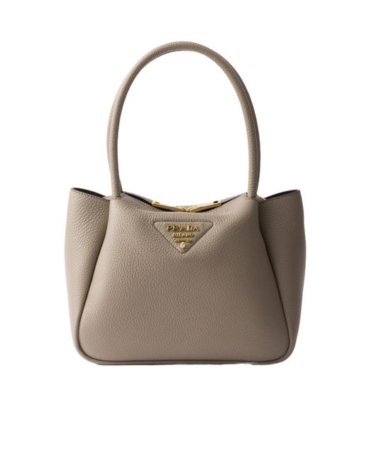 Prada Natural Small Leather Bag