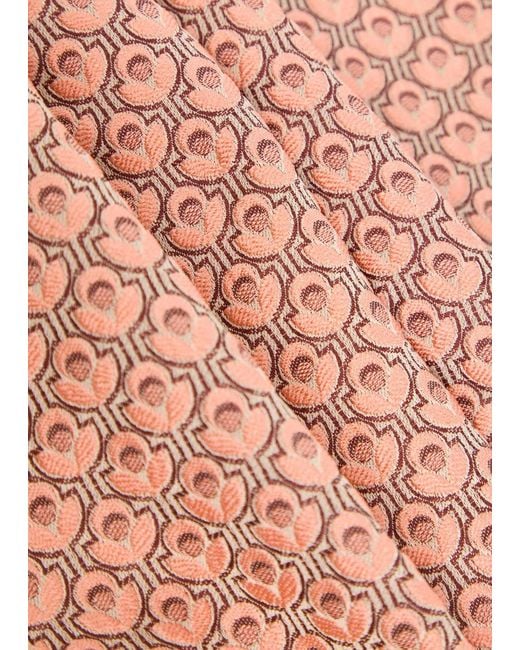 LaDoubleJ Pink Tulip-Jacquard Trousers