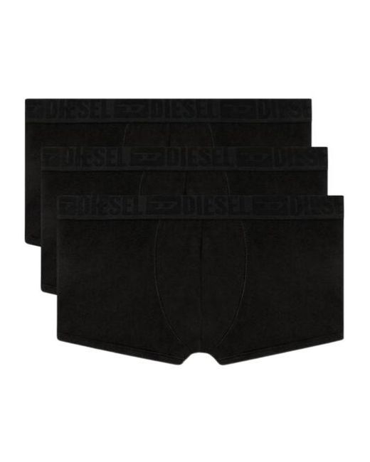 DIESEL Black Benjamin-D-Mono Boxers (Pack Of Three) for men