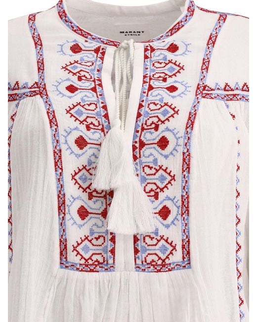 Isabel Marant Pink Kiledia Embroidered Blouse