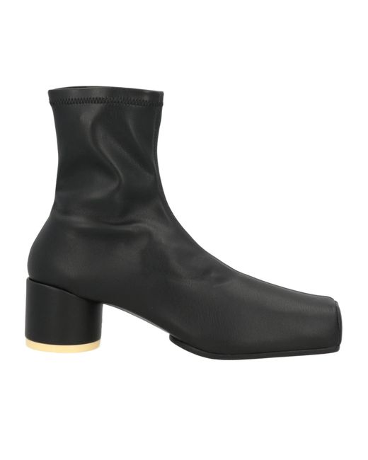 MM6 by Maison Margiela Black Square Toe Ankle Boots