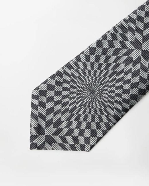 Versace White Jacquard Silk Twill Tie for men