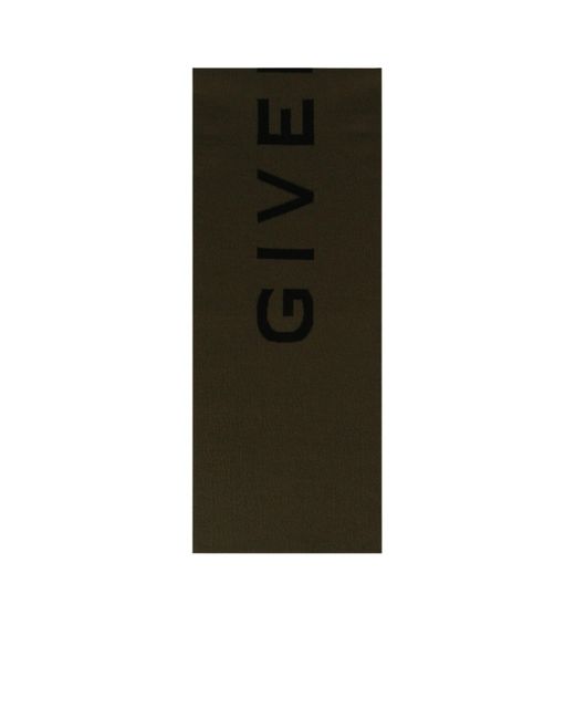 Givenchy Green Logo Scarf for men