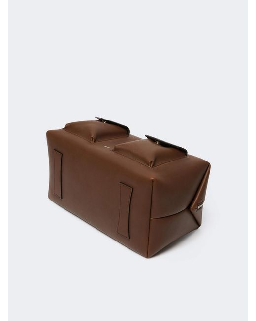 Max Mara Brown Structured Pocket Tote Bag