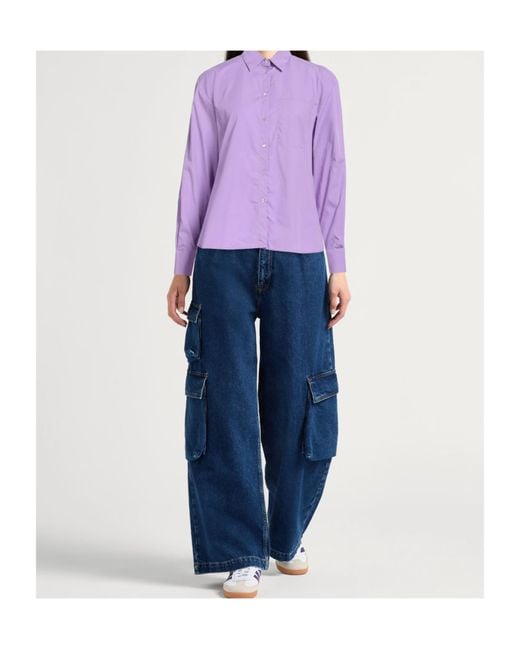 MAX&Co. Purple Long Sleeve Shirt