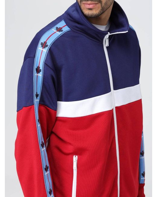 DSquared² Red Zip-Up Long-Sleeved Cardigan for men