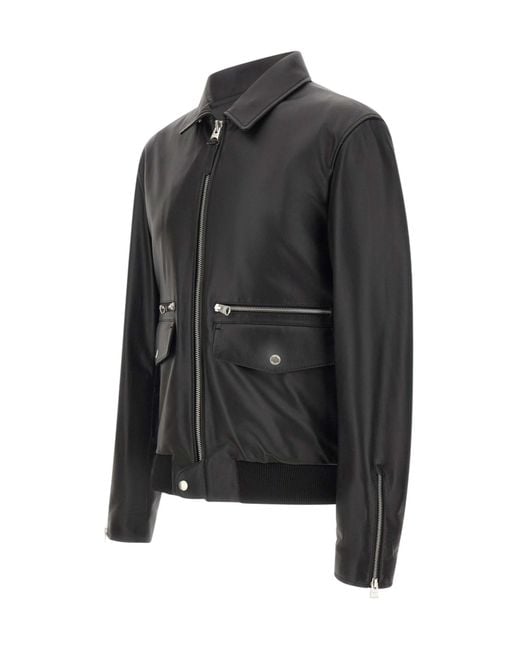 Mackage Black Jakari Zip Bomber Jacket for men