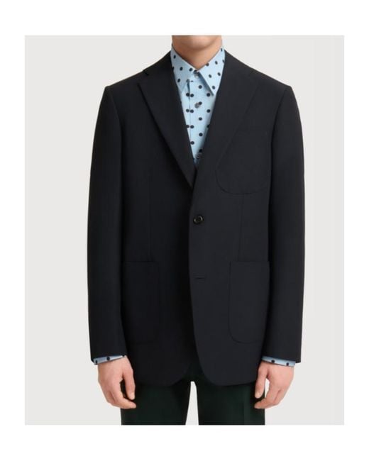 Marni Black Techno Wool Jacket for men
