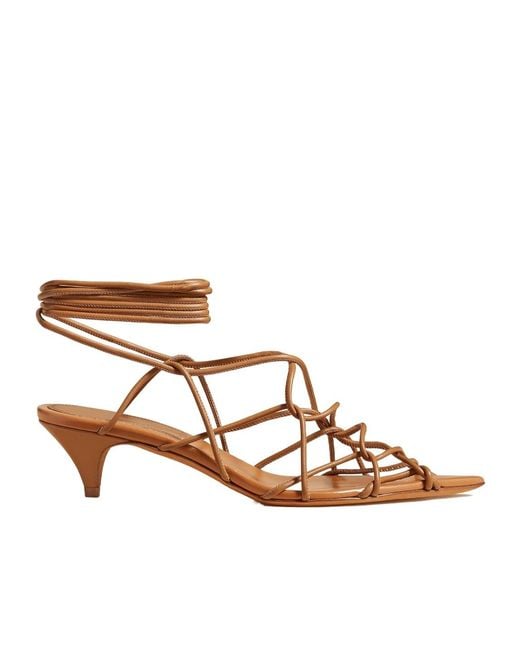 Khaite Brown Arden High-Heeled Sandals