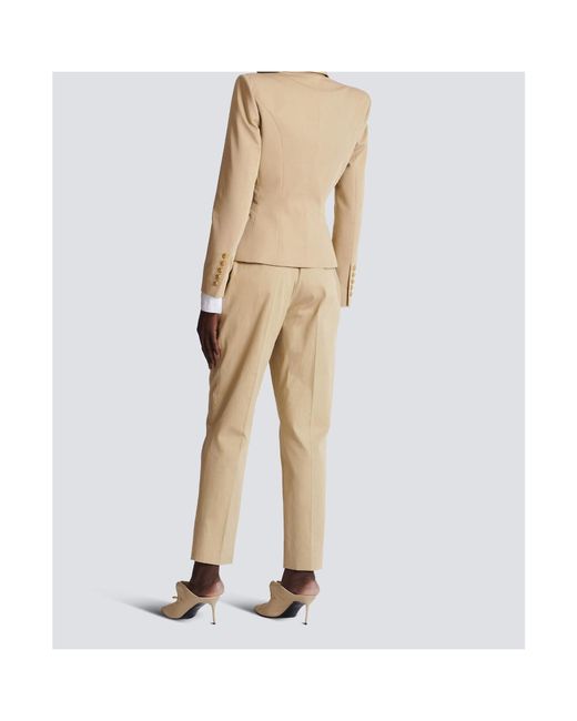 Balmain Natural Gabardine 6-Button Jacket