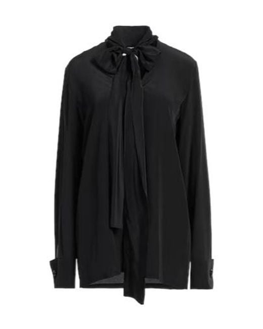 Sportmax Black Bow-Tie Blouse