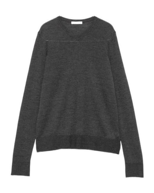 The Row Gray Ondre V-Neck Knitted Jumper