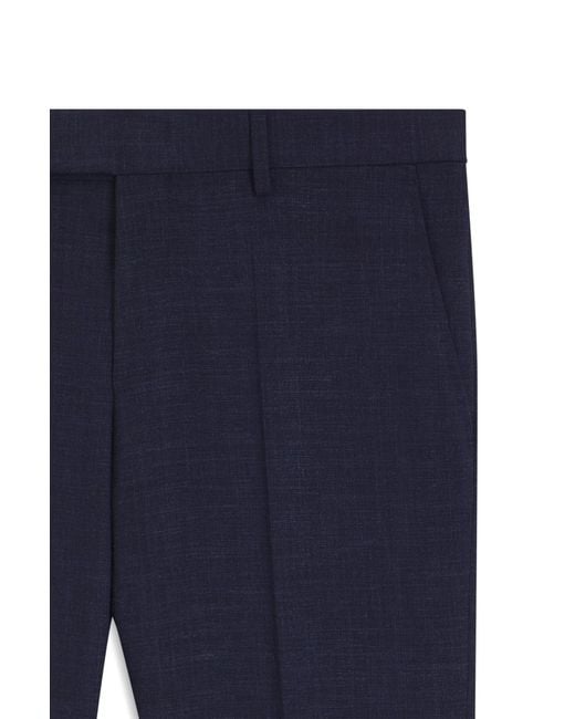 Boss Blue Belt Loop Casual Pants for men