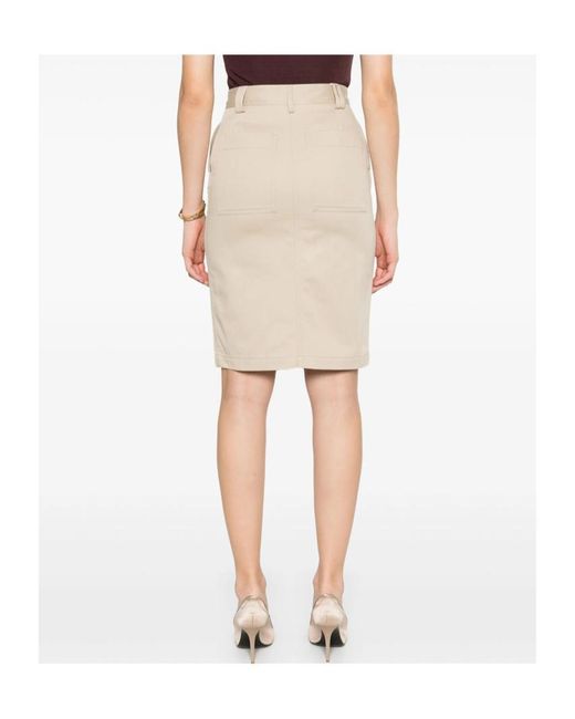 Anine Bing Natural Button-Down Skirt