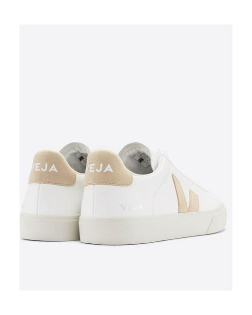 Veja White Logo Low-Cut Sneakers