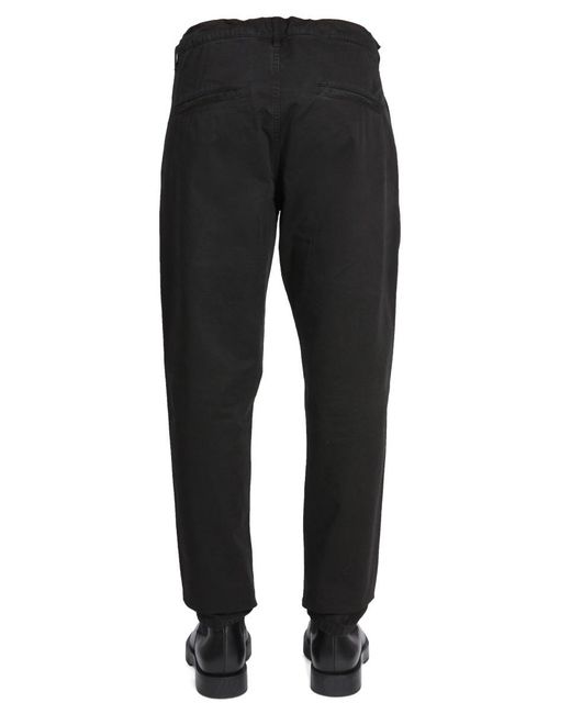 Aspesi Black Straight Leg Chino Pants for men