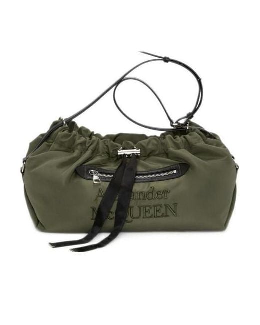 McQueen Green The Bundle Shoulder Bag