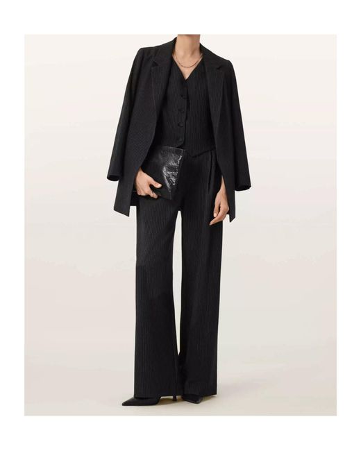 AllSaints Black Long-Sleeved Suit Jacket