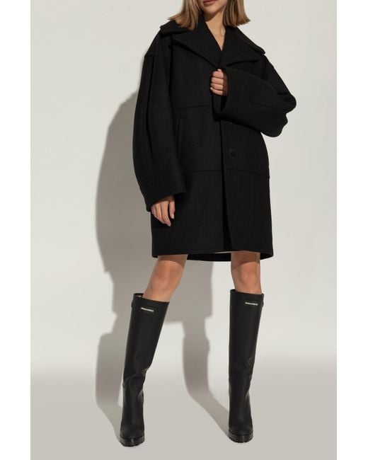 DSquared² Black Logo Patch Knee-Length Boots